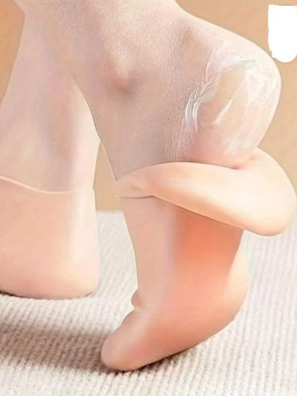 1Pair Silicone Socks for Dry Cracked Feet, Women's Foot Socks for Moisturizing